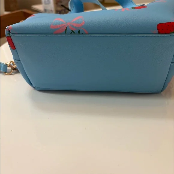 #101 NWT Juicy Couture All 3 Blue,Pink,and Yellow Sweet Strawberry Mini Tote Set - Picture 11 of 13